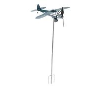 Cosiki Girouette d'avion, Décoration de Moulin à Vent en Métal Antirouille, Décoration de Jardin Rotative avec Un Design Vif, Idéale pour Le Jardin Extérieur, Le Patio, la Cour et Le Poteau de