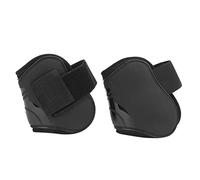 Cosiki Guêtres Tendineuses pour Cheval, Support de Jambe de Protection Réglable pour Le Saut de Cheval, Matériau PU Léger, Ensemble de 4 Pièces (Une Paire de Pattes postérieures Moyennes)
