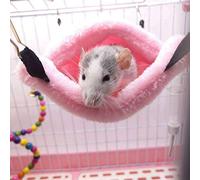 Cosiki Hamac en Peluche pour Animaux de Compagnie, Lit Suspendu Confortable pour Petits Animaux, Nid Chaud, Sac de Couchage pour Hamster, écureuil, Décor de Cage (Grande Taille)