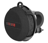Cosiki Haut-Parleur Bluetooth sans Fil, Haut-Parleur de Cyclisme Portable avec Bluetooth 5.3 IP65 Résistant à l'eau, Affichage de l'horloge Horaire, Volume Réglable, Batterie Intégrée de 800 MAh,