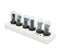 Cosiki Horloge à Tube, écran LCD Décoratif 6 Bits, Facile à Installer, Transparente, Visible, Commutation 12 sur 24 Heures, Horloge à Tube IPS avec Mémoire de Mise Hors Tension pour la