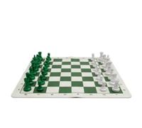 Cosiki Jeu de Dames D'échecs Interactif avec Pièces en Bois pour Usage en t à la Maison 35x35cm (Vert et Blanc)