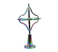 Cosiki Jouet antigravité Gyroscope en Alliage pour Adulte, Jouet Anti-Stress avec Tige en Acier Inoxydable, de Décompression avec Cadre en Métal Brillant et coloré (Colorful)