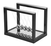 Cosiki Jouet de Boule de Pendule équilibré Jouet Scientifique éducatif Durable pour la Décoration de Bureau à Domicile et Les Enfants-Plastique Noir + Fer forgé 3x5x4in