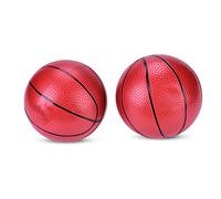 Cosiki Jouet Gonflable de Basket-Ball pour Enfants, Ballons pour Bébés pour Exercices Amusants, 2 Balles, Rouge foncé, Plastique Souple, 6,3 Pouces de Diamètre