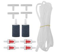 Cosiki Kit D'accessoires de Pompe à Air Flexible Transparent pour Aquarium, Raccords de Pompe à Air en Matériau Inoffensif pour Aquariums, Plastique