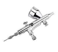 Cosiki Kit D'Aérographe à Double Action, Spray de Peinture à Texture Fine et Grossière pour Modèle de Gâteau, Aérographe à Alimentation par gravité pour Ongles