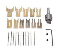 Cosiki Kit de Fabrication de Perles en Bois, 11 Lames de Coupe en Carbure en Forme de C pour des Sphères Lisses, en Acajou, Palissandre et Teck, de Différentes Tailles (de 6 Mm à 25