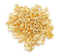 Cosiki Kit D'œillets en Laiton de Haute qualité pour L'artisanat du Cuir, 4 Mm pour Sacs, Chaussures, Vêtements pour 100 Ensembles Doré/argent/bronze/noir (GOLD)