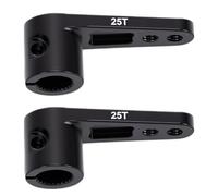 Cosiki Klaxons de Servo RC Polyvalents en Aluminium 25T pour Un Contrôle de Direction amélioré dans Les Voitures, Camions et Bateaux 1/8 1/10-2 Unités (Black)