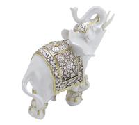 Cosiki La Figurine D'éléphant, avec des Motifs de Fleurs, L'ornement D'éléphant en Résine, Se Démarque comme Un Ajout Unique à Votre Décoration de (L 14,4 x 6,5 x 1,6 Pouces)