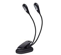 Cosiki Lampe De Lecture, Lampe Lecture, LED Lampe pour Pupitre Musique, Lampe Réglable à Double tête à Pince Lampe pour Lecture/Table/Chevet