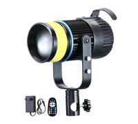 Cosiki Lampe Vidéo LED COB RVB, Double Température de Couleur 2700 K 6500 K CRI élevé 96 1500 LM 5500 Lux à intensité Variable avec Télécommande, pour Photographie, éclairage Vidéo, (Prise UE)