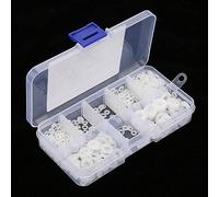 Cosiki Laveuses en Nylon, Laveuses en Caoutchouc Kit d'assortiment de à Plate 500 Pcs M2-M6 Nylon avec Boîte (WHITE)