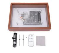 Cosiki Lecteur CD avec Cadre Photo Musical Rétro, Lecteur CD Bluetooth en Acrylique Transparent avec Son HiFi et Batterie Amovible, pour Montage Mural ou de Bureau, Prend en Charge DA