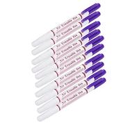 Cosiki Lot de 10 Marqueurs de Tissu Effaçables à L'eau avec Double Pointe pour Confectionner et Marquer des Vêtements, des Chaussures et du Cuir - Bleu, Violet, Rouge, 15,2 Cm (PURPLE)
