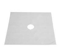 Cosiki Lot de 4 Couvercles de Brûleur de Cuisinière à Gaz Argentés, Tapis de Protection Antiadhésif en Fibre de Verre Haute Température, Couvercles de Dessus de Cuisinière avec Protection contre la