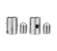 Cosiki Mamelon de Câble Oscillant sans Soudure pour Connexion Rapide avec Vis M4 pour Matériel de Moto, Argent, Paquet de 2, pour Vélos, Motos