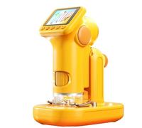 Cosiki Microscope Numérique Portable, écran 2 Pouces, Affichage 1600x | Corps en Plastique, Observation Extérieure, Tige éducative pour Enfants, Connexion USB, Prise en Charge et OS X, éclairage