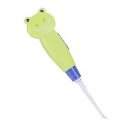 Cosiki Mignon Lampe de Poche LED Cure-oreille Dissolvant de Cérumen avec Pince à épiler pour Enfants ABS Chat Rose 4.25" (Style grenouille verte)