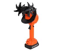 Cosiki Mini Cultivateur sans Fil, Motoculteur électrique 235 TR/Min avec 4 Lames en Acier au Manganèse, 2 Batteries de 1,5 Ah, pour Désherber, Creuser dans Un Champ de Serre (Prise UE)