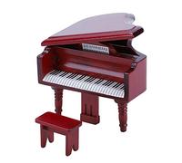Cosiki Mini Ensemble de Piano pour Maison de Poupée avec Une Belle Finition pour Maison de Poupée 1:12, Matériau en Bois Durable et Design Exquis, pour Les Amateurs de Poupées (Rouge)