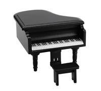 Cosiki Mini Ensemble de Piano pour Maison de Poupée avec Une Belle Finition pour Maison de Poupée 1:12, Matériau en Bois Durable et Design Exquis, pour Les Amateurs de Poupées (Black)