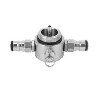 Cosiki Mini Fût de Bière à Double Verrouillage à Bille en Acier Inoxydable 304 avec Soupape de Surpression de sécurité de 45 Psi pour les Systèmes de Brassage Domestique Corny Keg