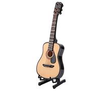 Cosiki Modèle de Guitare Miniature en Bois Réaliste, Ornements Artisanaux pour la Décoration de la Maison, Matériau en Bois de Haute qualité, Support de Modèle de Mini Guitare et Boîte de Rangement,