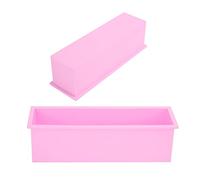 Cosiki Moule à Savon Rectangulaire en Silicone de 1200ML, Moule à DIY Non Toxique pour le Plaisir en Famille, Rose, Idéal pour la Fabrication de Savon (PINK)