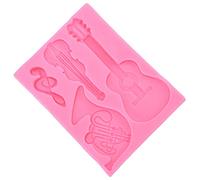 Cosiki Moule de Silicone, Moule à Bonbons, Bricolage à Cuisson Fondant Cake Decorating Outil de Guitare Music Note de Boulangerie pour la Maison