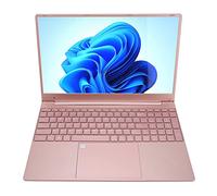 Cosiki Ordinateur Portable, Ordinateur Portable 15,6 Pouces Processeur Quadricœur Professionnel Or Rose 1920 X 1080 pour Voyage pour la Maison (16+128G Prise UE)