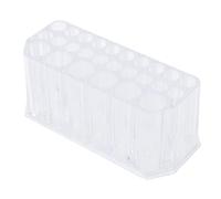 Cosiki Organisateur de Pinceaux de Maquillage en Acrylique, Vitrine Cosmétique Transparente avec 20 Emplacements Standard et 6 Grands Emplacements, Idéal pour les Crayons à Lèvres, les Crayons à (26