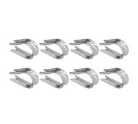 Cosiki Outils de Gréage de Câbles en Acier Inoxydable avec Finition Brillante pour L'industrie de la Construction Navale, dé à Coudre de Câble Métallique 50 Pièces pour Câbles en Acier, Adaptés à