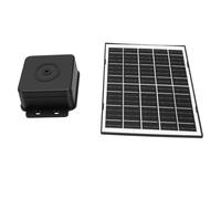 Cosiki Panneau Solaire 4 W avec Support Réglable à 360° et Batterie 15 000 MAh pour une Utilisation en Extérieur sur des Appareils Intelligents et des Lampes de camping. (BLACK)