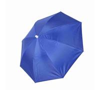 Cosiki Parapluie monté sur la Tête -vent, Protection Solaire, pour la Pêche en Plein Air, Chapeau Pliant de Camouflage de 65cm (BLUE)