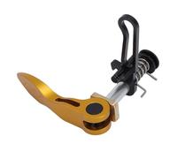 Cosiki Pince de Tige de Selle en Alliage en Alliage en Aluminium, Crochet Pliant, Installation Rapide, Conception Compacte, Support 3Sixty Pliage Cycle sans Outils Professionnels, pour (GOLD)