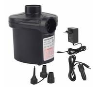 Cosiki Pompe à Air électrique Portable, Gonfleur Haute Pression DC AC à Remplissage Rapide pour Matelas Pneumatique, Radeau de Piscine, avec 3 Buses, Idéal pour Le Camping, l'extérieur, la Maison,