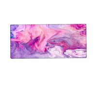 Cosiki Protège-Tapis de Bureau, Bord de Point noué épaissi, Nettoyage Facile, Grand Tapis de Souris, Empêche Le Glissement pour la Maison (Violet)