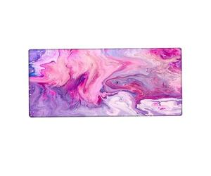 Cosiki Protège-Tapis de Bureau, Bord de Point noué épaissi, Nettoyage Facile, Grand Tapis de Souris, Empêche Le Glissement pour la Maison (Violet)