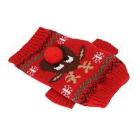 Cosiki Pulls de Neige à Motifs D'élan de Noël pour Chiens de Petite et Moyenne Taille, Gardez Votre Animal de Compagnie au Chaud et Confortable, Parfaits pour Les Fêtes de Noël et à Porter au (Rouge)