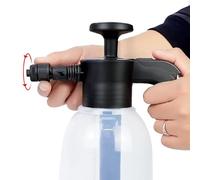 Cosiki Pulvérisateur Manuel de Mousse pour Lavage de Voiture, Génération Efficace de Mousse, Grande Zone de Pulvérisation pour le Jardinage Domestique, 2L HDPE (noir et blanc)