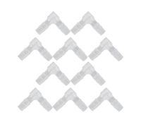 Cosiki Raccord en Plastique pour Tuyau coudé Non Toxique, pour Tube de Pompe D'aquarium, Adaptateur Résistant à L'usure à 90 Degrés pour une Utilisation en Laboratoire, 10 Pièces (6MM)