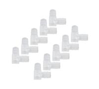 Cosiki Raccord en Plastique pour Tuyau coudé Non Toxique, pour Tube de Pompe D'aquarium, Adaptateur Résistant à L'usure à 90 Degrés pour une Utilisation en Laboratoire, 10 Pièces (10mm)