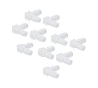 Cosiki Raccord en Plastique pour Tuyau coudé Non Toxique, pour Tube de Pompe D'aquarium, Adaptateur Résistant à L'usure à 90 Degrés pour une Utilisation en Laboratoire, 10 Pièces (8 millimètres)