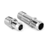 Cosiki Raccord Universel de Tuyau de Chauffage en Acier, Durable, 2 Pièces pour Pompe à Eau 3/4 Pouces, Admission 5/8 Pouces, Accessoire de Voiture Automatique