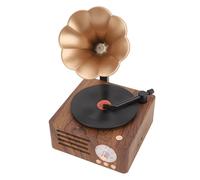 Cosiki Record Player, Enregistrez Les Haut-parleurs avec Le Haut-Parleur Portable en Bois de Bois Vintage ROTACTACE ROCTACT PLAEUR Face Stéréo Gramophone en pour la Maison