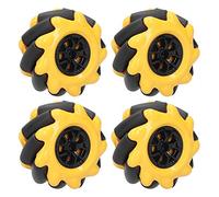 Cosiki Roue Mecanum, Pièces de Voiture Robot Intelligentes Omnidirectionnelles, Composants de Jouets de 60 Mm pour Un Fonctionnement et Une Préhension Fluides, Idéal pour Les Moteurs TT et Les