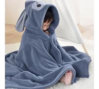Cosiki Serviettes pour bébé, Serviettes pour bébé pour nouveau-né avec une à Capuche à Capuche Ultra Douce pour pour (bleu foncé)