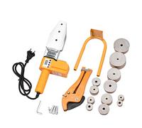 Cosiki Soudeuse Plastique, Machine à Souder avec 6 Jeux de Têtes de Filière 20/25/32/40/50/63mm Réglables avec Coupe-Tube Kit de Soudage en Plastique, Machine à Souder pour Tuyaux